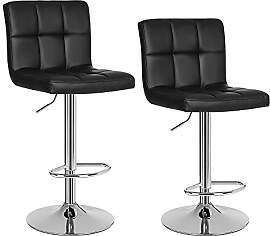 SONGMICS 2er-set Barhocker mit Lehne