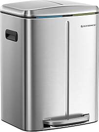 SONGMICS 40 L Mülleimer mit 2 Fächern, 2 x 20 L, 