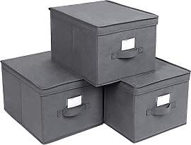 SONGMICS Aufbewahrungsbox, 3er Set, Faltbox mit