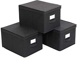SONGMICS Aufbewahrungsbox, 3er Set, Faltbox mit