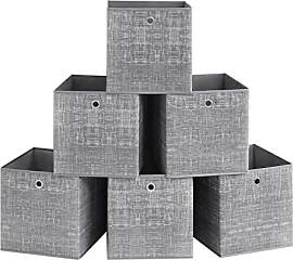 SONGMICS Aufbewahrungsbox, 6er Set, Ordnungsboxen