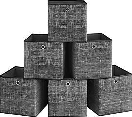 SONGMICS Aufbewahrungsbox, 6er Set, Ordnungsboxen