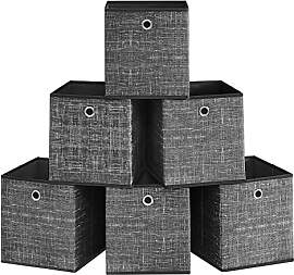 SONGMICS Aufbewahrungsbox, 6er Set, Ordnungsboxen