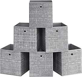 SONGMICS Aufbewahrungsbox, 6er Set, Ordnungsboxen