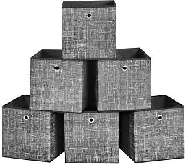 SONGMICS Aufbewahrungsbox, 6er Set, Ordnungsboxen