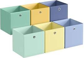 SONGMICS Aufbewahrungsbox, 6er Set, Ordnungsboxen, 