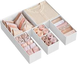 SONGMICS Aufbewahrungsbox für Schublade, 6er Set, 