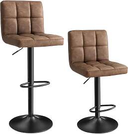 SONGMICS Barhocker 2er Set, höhenverstellbare