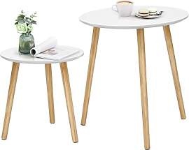 SONGMICS Beistelltisch-Set rund, 2 Moderne