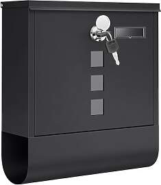 SONGMICS Briefkasten, Postkasten, Schloss mit