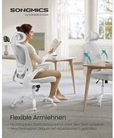 SONGMICS Bürostuhl ergonomisch, Drehstuhl mit