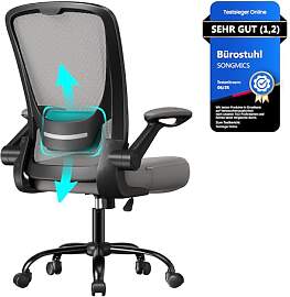 SONGMICS Bürostuhl ergonomisch, Drehstuhl mit