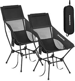 SONGMICS Campingstuhl 2er Set, Strandstuhl hohe