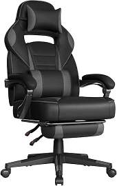 SONGMICS Gaming-Stuhl, Bürostuhl mit Fußstütze, 