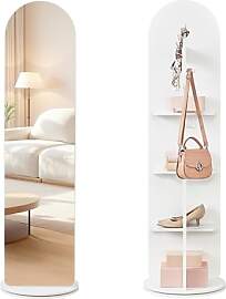 SONGMICS Ganzkörperspiegel, Standspiegel, 360°