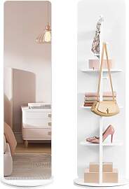 SONGMICS Ganzkörperspiegel, Standspiegel, 360°