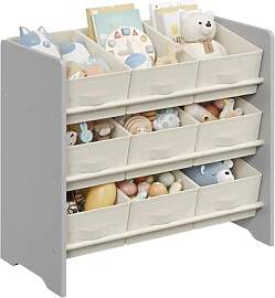 SONGMICS Kinderregal, Spielzeugregal, Bücherregal 