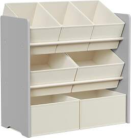 SONGMICS Kinderregal, Spielzeugregal, Bücherregal 