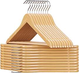 SONGMICS Kleiderbügel Holz, 20er Set, Bügel aus