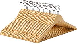 SONGMICS Kleiderbügel Holz, 30er Set, Bügel aus