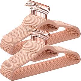 SONGMICS Kleiderbügel Samt, 50er Set, Bügel,
