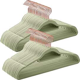 SONGMICS Kleiderbügel Samt, 50er Set, Bügel,