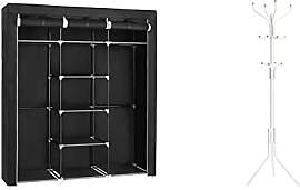 SONGMICS Kleiderschrank, Faltschrank, Faltbare