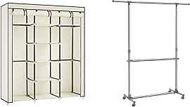 SONGMICS Kleiderschrank, Faltschrank,