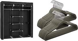 SONGMICS Kleiderschrank, Faltschrank,