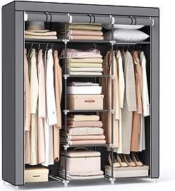 SONGMICS Kleiderschrank, Faltschrank,