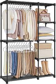SONGMICS Kleiderschrank offen, Kleiderständer,