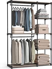 SONGMICS Kleiderschrank offen, Kleiderständer,