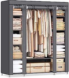 SONGMICS Kleiderschrank, Stoffschrank, 12 mit