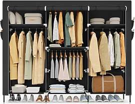 SONGMICS Kleiderschrank, Stoffschrank für