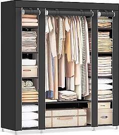 SONGMICS Kleiderschrank, Stoffschrank, mit