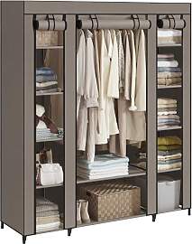 SONGMICS Kleiderschrank, Stoffschrank, mit