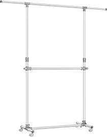 SONGMICS Kleiderständer mit 2 Kleiderstangen,