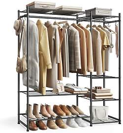 SONGMICS Kleiderständer, offener Kleiderschrank,