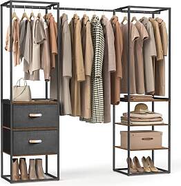 SONGMICS Kleiderständer, offener Kleiderschrank,