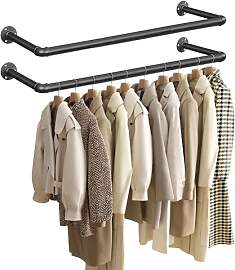 SONGMICS Kleiderstangen für die Wand 2er Set,