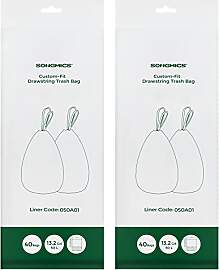 SONGMICS Müllbeutel mit Zugband, hochbelastbar,