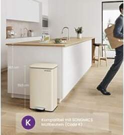 SONGMICS Mülleimer, 40 Liter Abfalleimer, 15