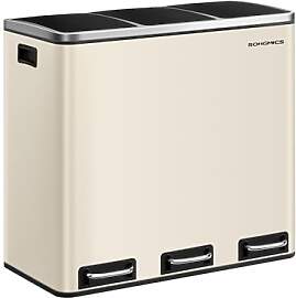 SONGMICS Mülleimer Küche, 3 x 18 L,