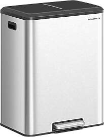 SONGMICS Mülleimer Küche, Mülltrennsystem 2 x