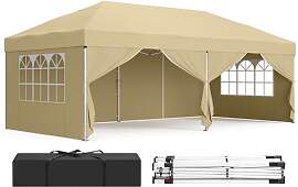 SONGMICS Pavillon, 3 x 6 m mit Seitenwänden,