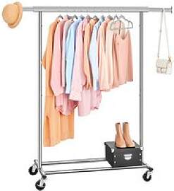 SONGMICS Rollgarderobe HSR13S silber Metall 92,0 - 