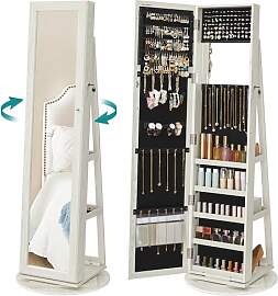 SONGMICS Schmuckschrank, Standspiegel,