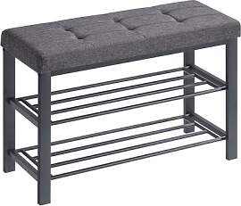 SONGMICS Schuhbank, Schuhregal mit 3 Ebenen,