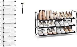 SONGMICS Schuhregal Kunststoff, rechteckiges