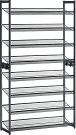 SONGMICS Schuhregal mit 8 Ebenen, Schuh-Organizer, 